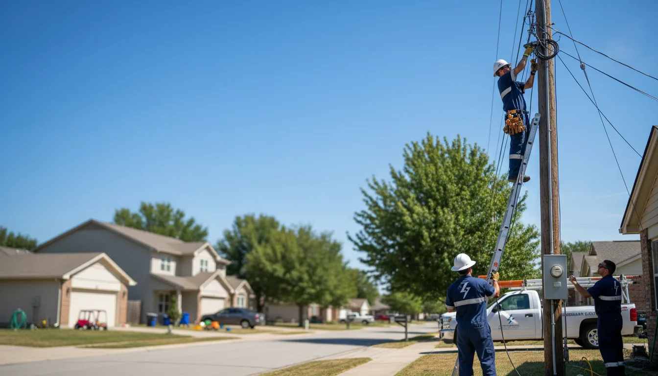 Residential electrician providing installation services in Prosper, TX